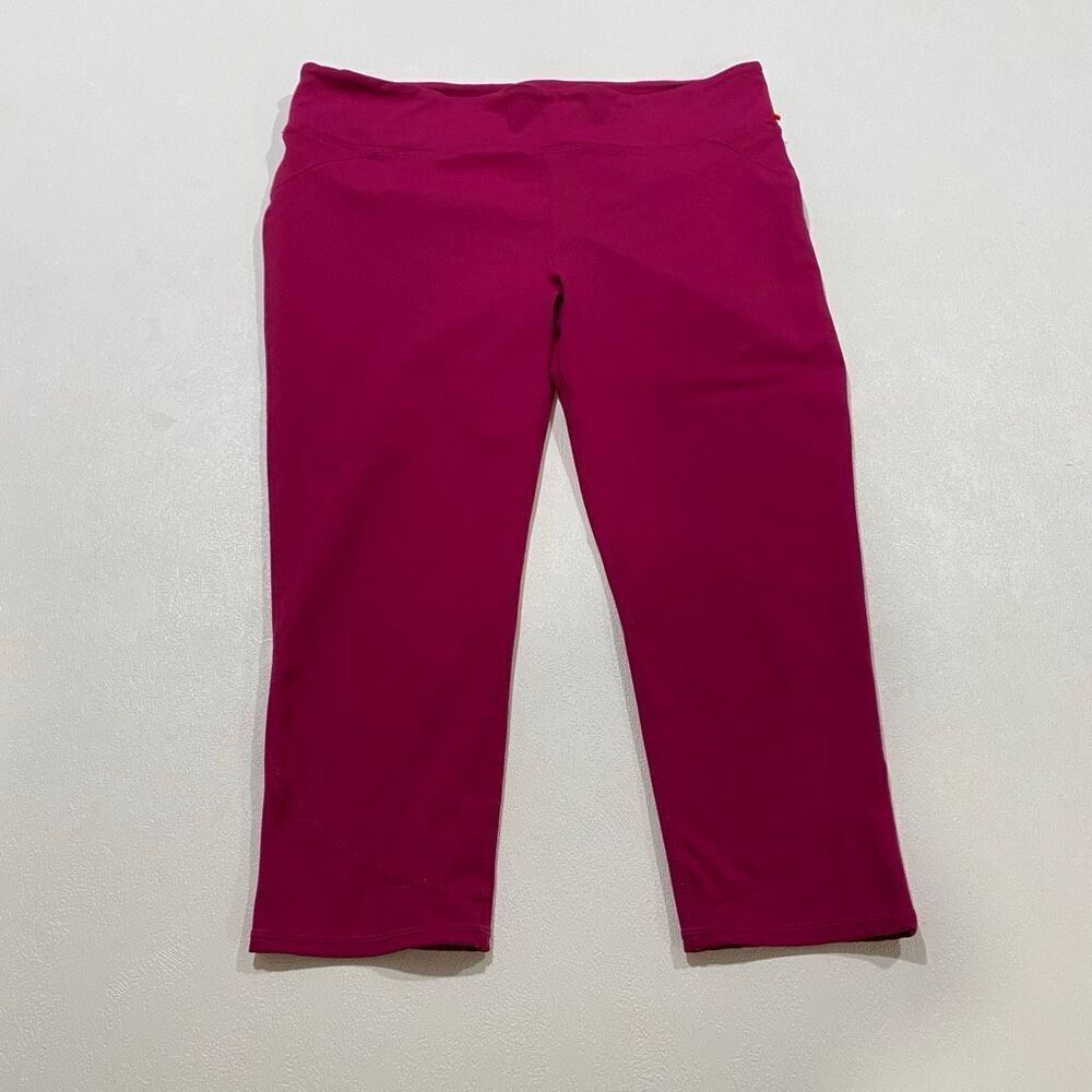 Fabletics Magenta Cropped Leggings Capri Activewear Size XL